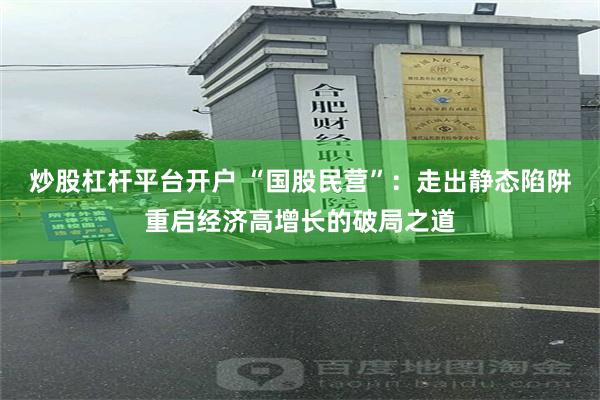 炒股杠杆平台开户 “国股民营”：走出静态陷阱重启经济高增长的破局之道