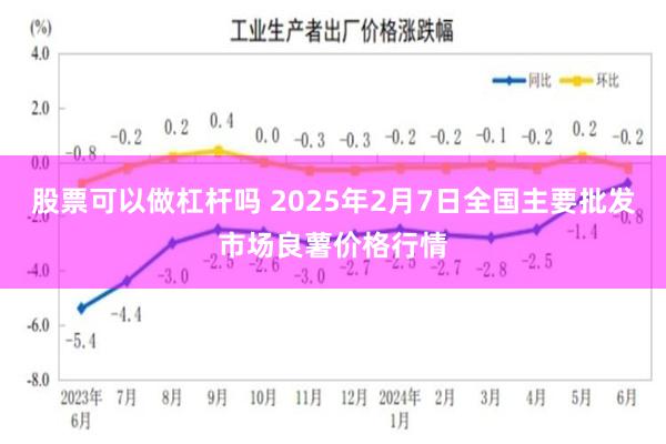 股票可以做杠杆吗 2025年2月7日全国主要批发市场良薯价格行情